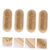 Healeved 4pcs Natural Boar Bristle Nail Brush Pedicure Tool Eco-friendly Wooden Handle for Nails Pedicure view 2