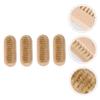 Healeved 4pcs Natural Boar Bristle Nail Brush Pedicure Tool Eco-friendly Wooden Handle for Nails Pedicure view 3