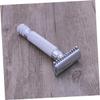 VINTORKY Double Safety Stainless Steel Shaving for Men Professional Barber Home Use Textured Grip for Wet Hands Clean Shave No Bumps Burns Pattern view 4