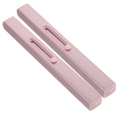 Beatifufu 2pcs Travel-sized Lip Brush Applicator Retractable Lipstick and Lip Gloss Tool Stylish Women Makeup Kit