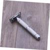HAKIDZEL Double Safety Razor for Men Stainless Steel Design Ergonomic Grip for Home Barbershop Use Reduces Razor Burns and Bumps Pattern view 3