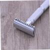 HAKIDZEL Double Safety Razor for Men Stainless Steel Design Ergonomic Grip for Home Barbershop Use Reduces Razor Burns and Bumps Pattern view 4