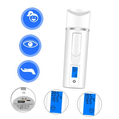 Beatifufu Cooling Face Sprayer Portable Facial Steamer Nano Mist for Skin Care Abs Material Non-Slip