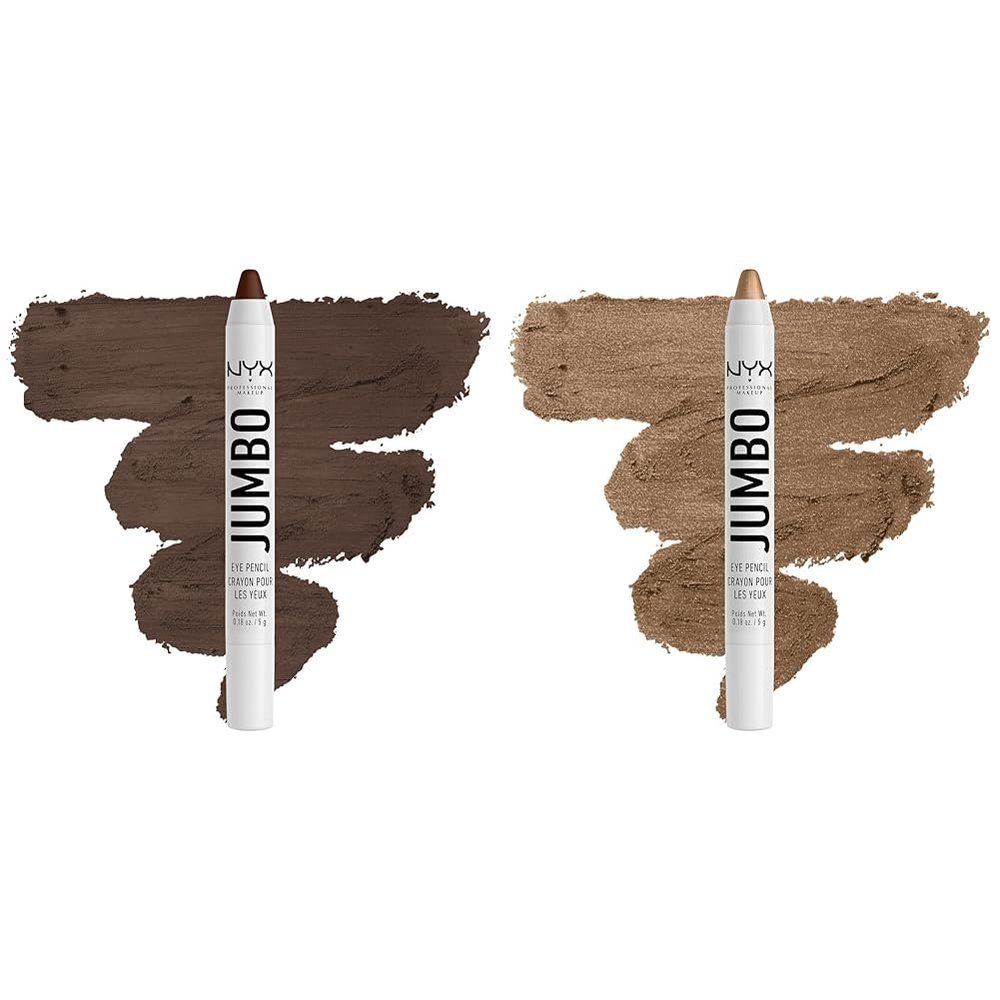 NYX PROFESSIONAL MAKEUP Jumbo Eye Pencil Bundle - Frappe (Chocolate Brown) & Iced Mocha