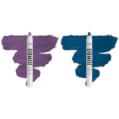 NYX PROFESSIONAL MAKEUP Jumbo Eye Pencil Bundle - Eggplant (Violet) & Blueberry Pop (Blue)