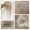 Hair Toppers for Women Human Hair Topper for Women 10-18" Natural Straight Brazilian Machine Remy Hair 3*5Inch Mono Top Base Hair Pieces for Hair Loss or Thinning Hair Hair Toppers for Women Real Huma view 3