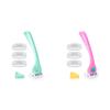Billie Razors for Women Shave Kit with Razor, 4 x 5-Blade Razor Refills, Magnetic Holder - Minty & Malibu view 1