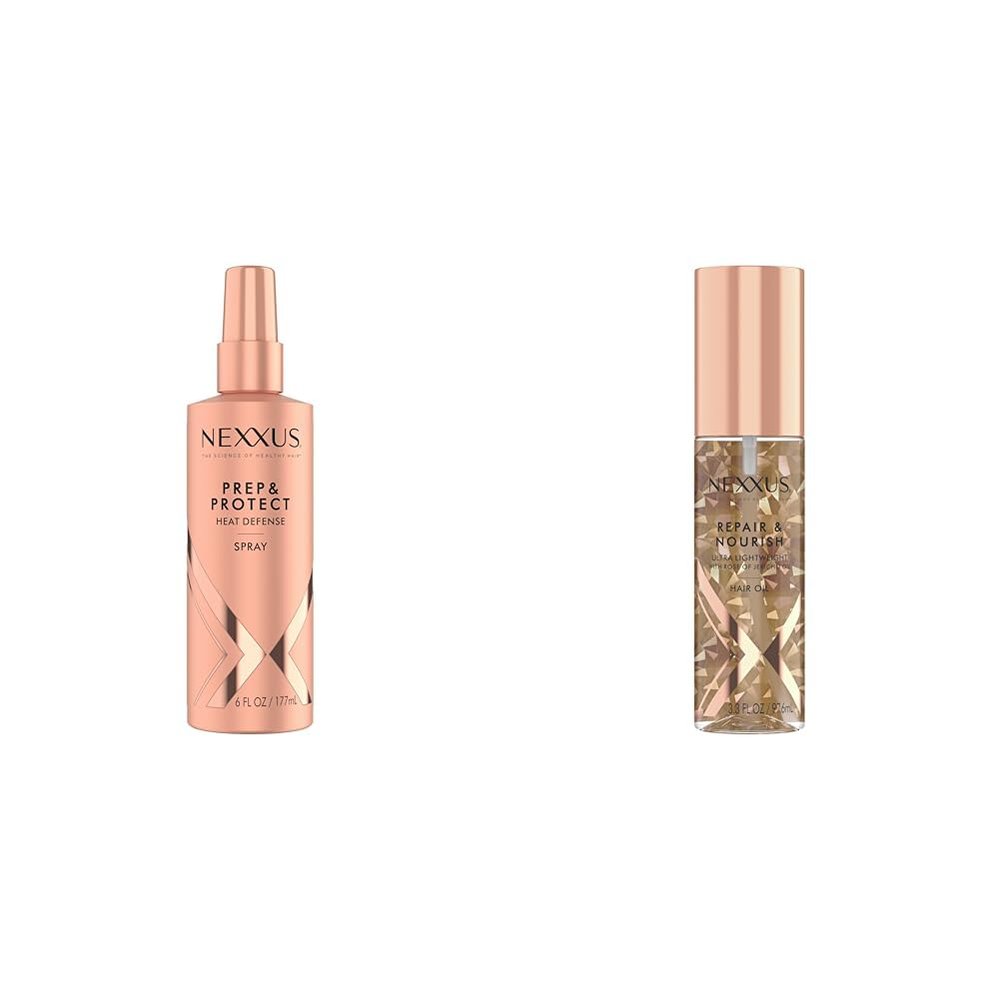 Nexxus Thermal Shield Spray 450 Heat Protection & Ultra Lightweight Hair Oil Repair & Nourish Intense Nourishment Bundle