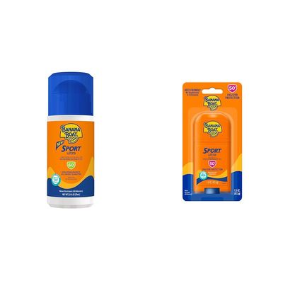 Banana Boat Sport Ultra SPF 50-60 Sunscreen Bundle, Roll On 2.5oz + Stick 1.5oz