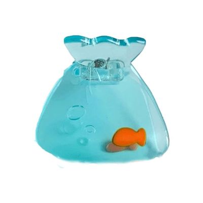 1Pc Light Blue Fun Transparent Goldfish Hair Clip Small Shark Clip, Acetate Hair Claw Nonslip Clips Travel Hair AccessoriesEasy to Use Hair Clips Beauty and Personal Care,Clips and Barrettes