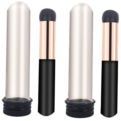 MAGICLULU 2pcs Silicone Lip Brush Lip Balm Applicator with Round Head Design for Precise Makeup Application Travel-friendly Case Included Soft and Gentle