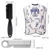 Beard Bib Apron, Beard Hair Catcher for Men Shaving, Non-Stick Beard Cape Grooming Cloth, Waterproof, with 2 Suction Cups,Beard Comb,Beard Brush (Type A beards) view 4
