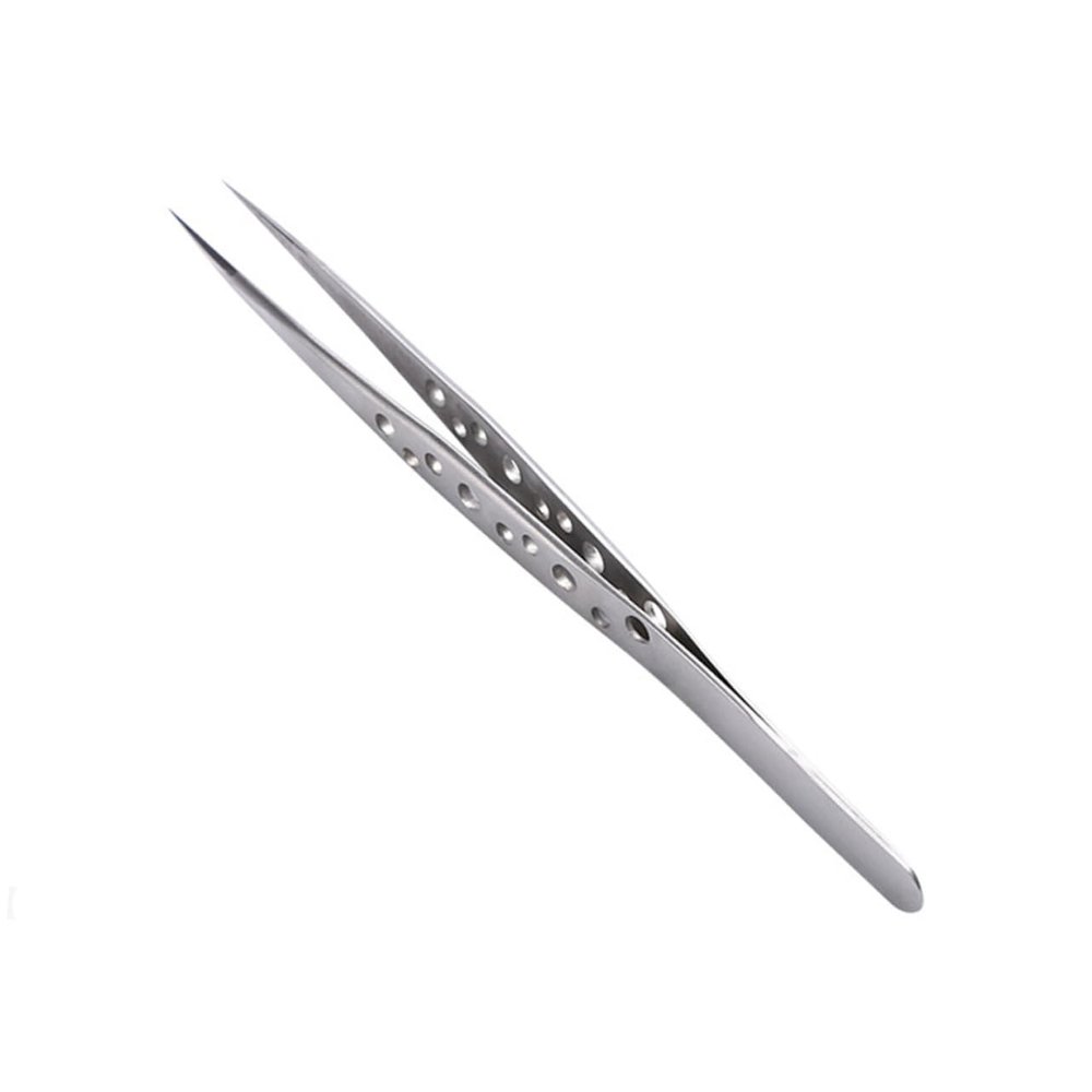 Beatifufu 2pcs Professional Nail and Eyebrow Curved Straight Tips Static Nonmagnetic Design for Manicure and Eyelash Applications Ergonomic and Lightweight for Easy Handling