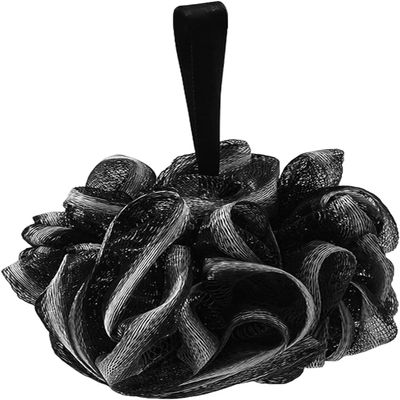 1Pc Black Body Scrubber Comfortable Friendly to Skin Premium Colorful Loofah Sponge Shower Mesh Bath Sponge,Bathing Accessories,Suitable for Home,Dorm,Bathroom,Restroom Bath Sponges Bathing Accessorie
