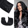 Honsoo Hair Extensions Real Human Hair Clip ins Straight Jet Black 18in 120g 7Pcs Black Women No Tangles Can Be Styled Like Your Own Natural Hair view 1