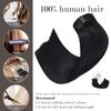 Honsoo Hair Extensions Real Human Hair Clip ins Straight Jet Black 18in 120g 7Pcs Black Women No Tangles Can Be Styled Like Your Own Natural Hair view 2