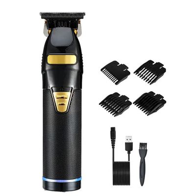 EKHOU Professional Hair Clippers for Men, Professional Hair Trimmer for Men Barber Rechargeable Hair Clipper Cordless HairCutting Powerful Machine Hair Beard Trimmer (Color : Withbox Black)