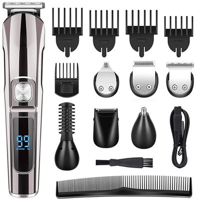toothgeneric Hair Cutting Tool, Professional Hair Trimmer Waterproof 6 in 1 Hair Clipper Electric Hair Cutting Machine Beard Trimer Body Men Haircut