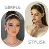 AOREAS 2PCS Multi Layered Metal Headbands for Women,Gold Fashion Elegant Hairband, Non Slip Hair Accessories Headpiece for Women Girls(Silver Silver) view 4