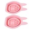VINTORKY 2pcs Bunny-shaped Silicone Makeup Brush Cleaners Dual-purpose Brush and Puff Cleaners Convenient Space-saving Design for Cleaning view 1
