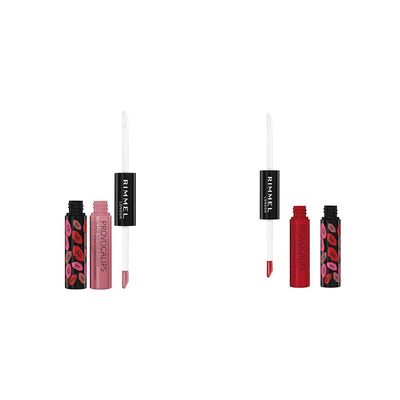 Rimmel London Provocalips 16hr Kiss-Proof Lip Color Bundle - 430 Wish Upon A Berry & 550 Play With Fire, .14 fl.oz. Each