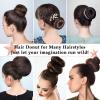 Fanterday Hair Bun Maker Set 6 PCS - Ring Style Hair Bun Donut (1 L, 2 M and 3 S) with 20 Hair Bobby, Pins 5 Elastic Bands and 4 Pony Hair Tools for Long Hair (Blonde) view 3