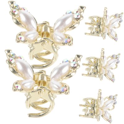Outanaya Gold Butterfly Hair Clips 5pcs Women's Hair Accessories Mini Hair Clips Wedding Hair Pins Hair Decorations