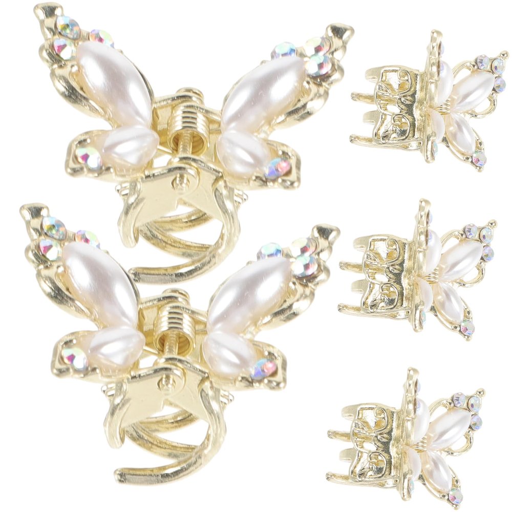 Outanaya Gold Butterfly Hair Clips 5pcs Women's Hair Accessories Mini Hair Clips Wedding Hair Pins Hair Decorations