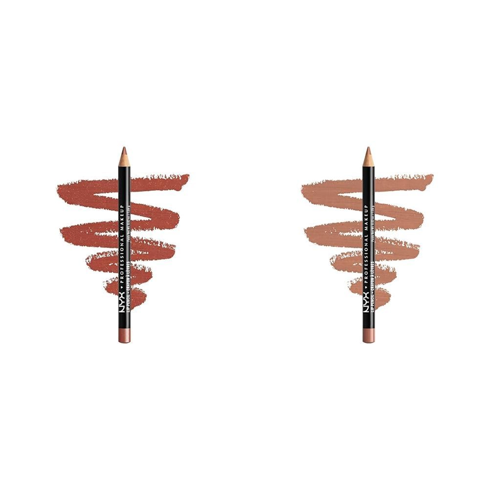 NYX PROFESSIONAL MAKEUP Slim Lip Pencil Ever and Natural Shades Creamy Lip Liner 2-Pack