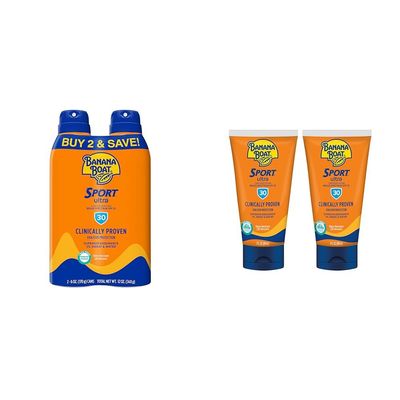 Banana Boat Sport Ultra SPF 30 Sunscreen Spray & Lotion Twin Packs | 6oz Spray & 3oz Lotion