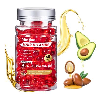 MUQIAN Hair Treatment Serum Capsules - Hair Treatment Serum - Vitamins A C E Pro B5 - No Rinse Conditioner for Women & Men