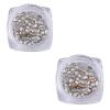 Rulbelok 50 Horse Eyes Nail Art Rhinestones Nail Gems Nail Stones Flat Back Nail Jewels For Nail Art DIY Crafts Makeup Nail Crystals, White view 3