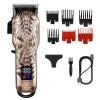 toothgeneric Hair Cutting Tool, Professional Barber Hair Clippers Home Hair Cutting Machine with LCD Display Adjustable Cone Rod Trimmer for Men Grooming Kit, Bronze view 1