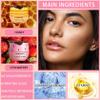 2PCS Bee Lip Balm,Hydrating Honey Pot Lip Balm with Stick,Non-Greasy Silky Sleeping Lip Mask Set,Long Lasting Lip Scrubs Moisturizer for Dry Cracked LipsHoney Strawberry view 3