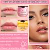 2PCS Bee Lip Balm,Hydrating Honey Pot Lip Balm with Stick,Non-Greasy Silky Sleeping Lip Mask Set,Long Lasting Lip Scrubs Moisturizer for Dry Cracked LipsHoney Strawberry view 4