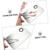 minkissy 1set Nail Paint Palette of Stainless Steel Nail Art Palette Beauty Makeup Pallet Polish Mixing Plate view 4
