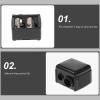 MAGICLULU 4pcs Dual Pencil Sharpener for Eyeliner Eyebrow and Lipstick Essential Makeup Tool for Women for Precision Sharpening Black Random Cover view 3