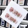 ZIIVIEVS Pink Mist Rose Handmade Wearing Nail, Gentle and Soft Crystal Cat Eye Hand Painted Detachable Nail Beauty (Color : 29196, Size : XS) view 1