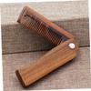 Beavorty 1set Wooden Folding Pocket Comb with Case Portable Beard and Hair Comb for Travel Compact Multi-functional Hair Care Tool for Men view 4