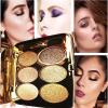 Glitter Eyeshadow Palette Makeup Set,6 Colors Shimmer Eyeshadow Palette Gold Eyeshadow Highly Pigmented Long Lasting Waterproof Nude Eyeshadow Palette Make Up Palettes for Women 2-5 Days Delivery view 2