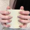 ZIIVIEVS Pearl handmade powder blusher cat's eye high sense short nail can be disassembled 10PCS (Size : S, Color : 24681) view 3