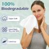 PureSoftness Disposable Face Towel, Clean Towel, Extra Large 12" x 10", Soft Dry Wipe Face Wash, Makeup Remover, Biodegradable Towelette for Sensitive Skin 80 Count (1 Pack) view 2