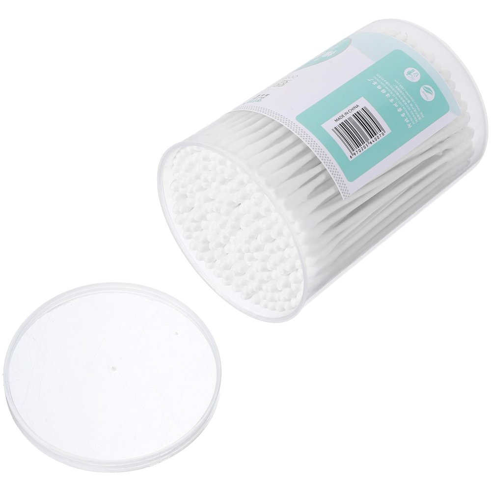 MAGICLULU 200pcs Swabs Double for Makeup Cleaning Tips for Newborns Safe Convenient Storage