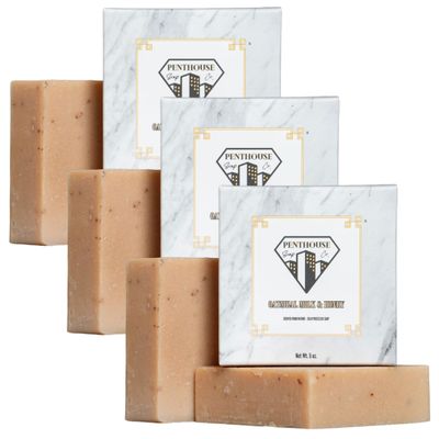 Penthouse Soap Co. Organic Bar Soap, Enriched with Natural Ingredients, 3 Bar Pack, Oatmeal Milk & Honey