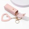 Arvintas 4 PACK PU Leather Potable Chapstick Holder Key Chain Bulk with Mirror, Lipstick Keychain, Lip Balm Organizer Holder Lipstick Travel Makeup Storage Case for Women Girls (Style 1) view 3