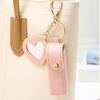 Arvintas 4 PACK PU Leather Potable Chapstick Holder Key Chain Bulk with Mirror, Lipstick Keychain, Lip Balm Organizer Holder Lipstick Travel Makeup Storage Case for Women Girls (Style 1) view 4