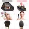 Silicone Travel Make-up Brush Holder with Cleaner Mat Pad, Organizer Case Covers for Foundation Eye Lip Brushes Storage Cleaning, Gift for Women Girl-Friend Mother Wife, 3-Pcs Large + 5 Small, Blue view 4