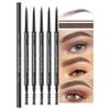 5 Pcs Waterproof Dual-Sided Fine Tip Eye Brow Pencils Pack,Ultra-Fine Mechanical Precise Pencil,Draws Tiny Brow Hairs, Defines, Fills Eyebrows, Shapes, Contours, Combs,1mm Pen Point (Pack of 5)-Tea view 1