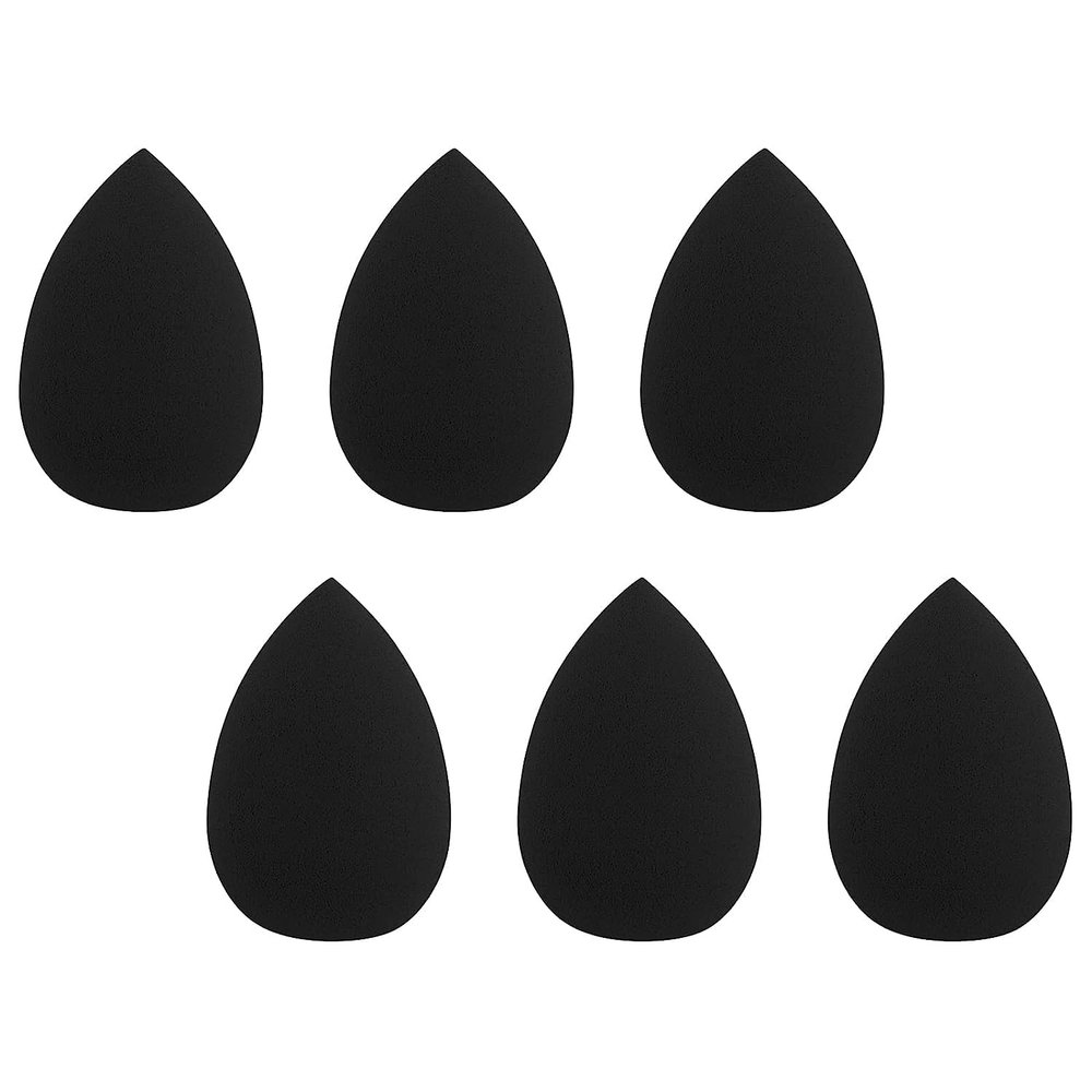 6Pcs Black Mini Makeup Sponge, Small Beauty Sponge Blender Set for Foundation, Powder, Concealer Highlight and Eye Shadow Super Soft Wonder Beauty Cosmetic