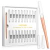 Dermaplaning Tool for Face Exfoliation, with 20 Replaceable Blades, Facial Shaver/Eyebrow Razor, Peach Fuzz Removal Eyebrow Shaper for Women, Easy to Use Dermaplaner Help Exfoliate and Smooth Skin view 1